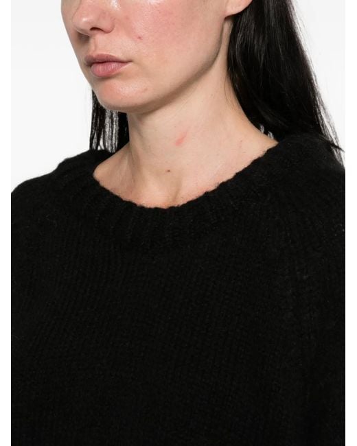 Susanne Bommer Black Crew-Neck Sweater