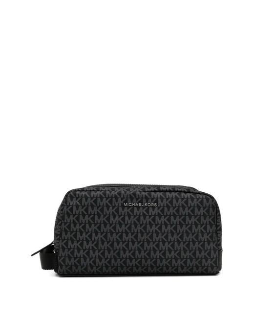 Michael Kors メンズ ブラック モノグラム トラベルポーチ 【公式通販】