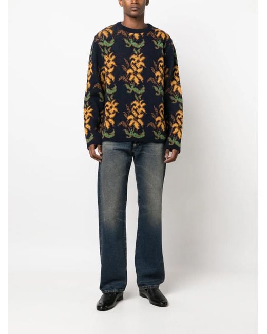 Etro Blue Crew Neck Sweater for men