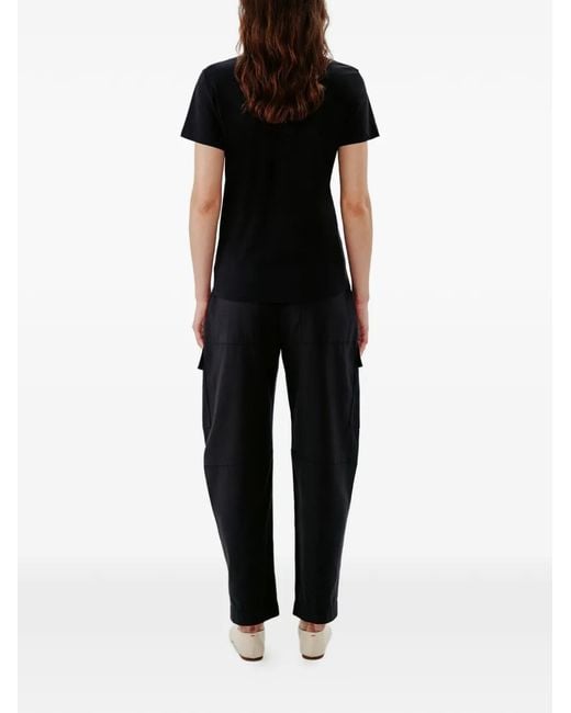 Another Tomorrow Black V-Neck T-Shirt