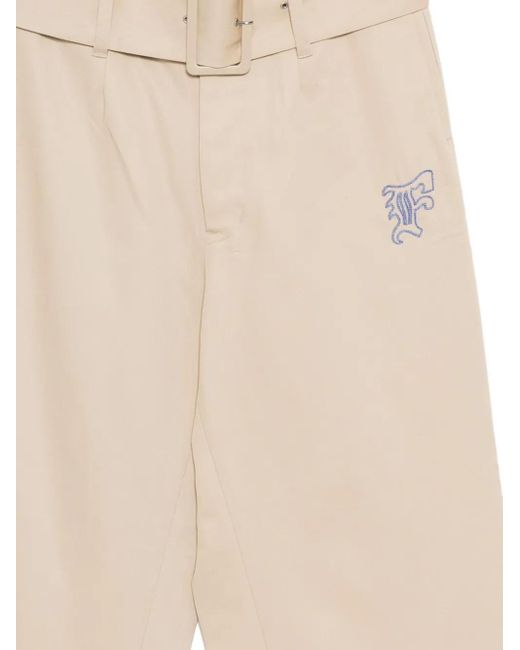 Facetasm White Logo-Embroidered Trousers for men