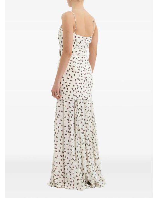 Rebecca Vallance White Candice Maxikleid Mit Polka Dots