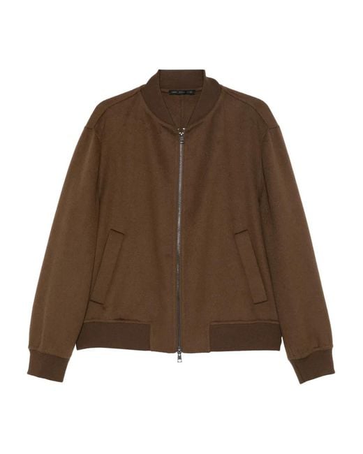 メンズ Low Brand ジップアップ ボンバージャケット Brown