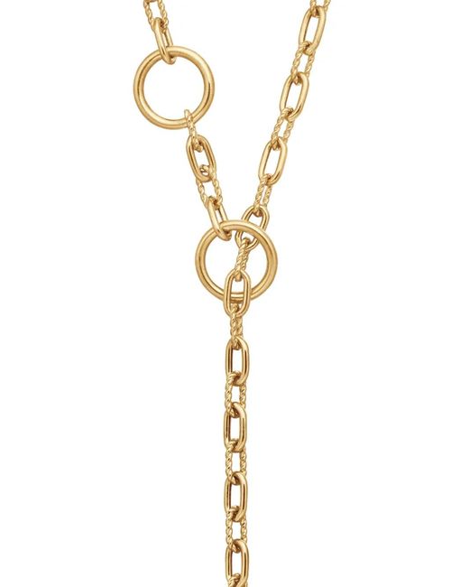 David Yurman Metallic 18Kt Dy Madison Three Ring Chain Necklace (3Mm)