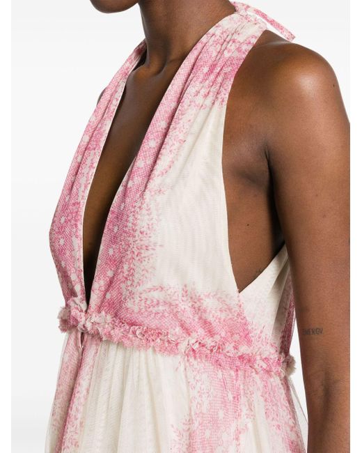 Philosophy Di Lorenzo Serafini Maxi-jurk Met Bloemenprint in het Pink