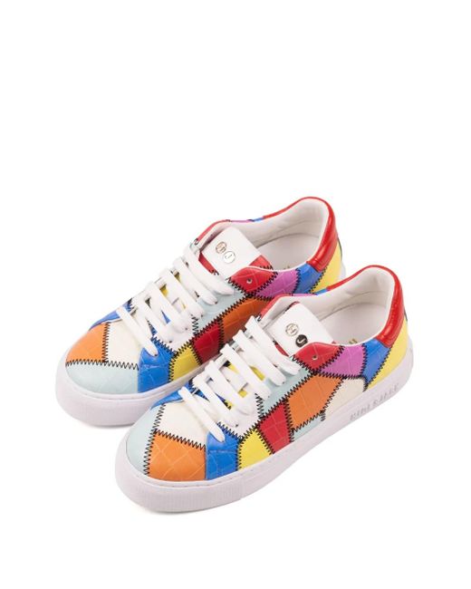 HIDE & JACK Orange Leather Sneakers