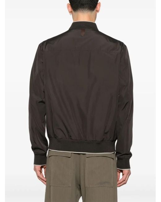Canali Black Reversible Bomber Jacket for men