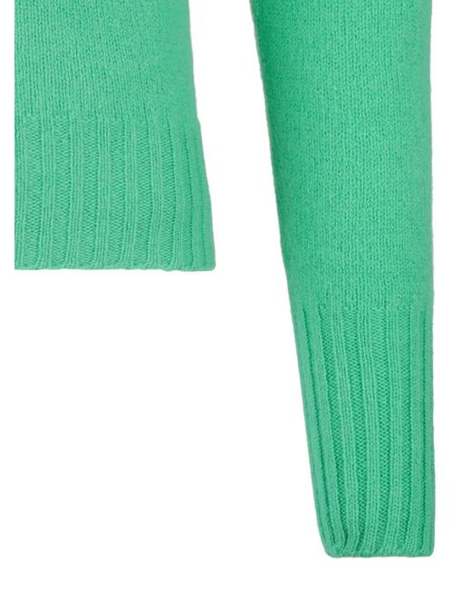 Drumohr Green Lambs-Wool Sweater for men