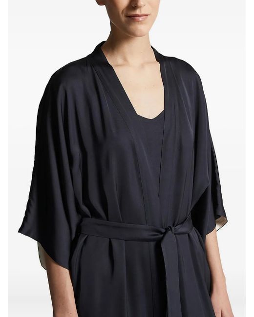 Peserico ベルテッド ローブコート Black