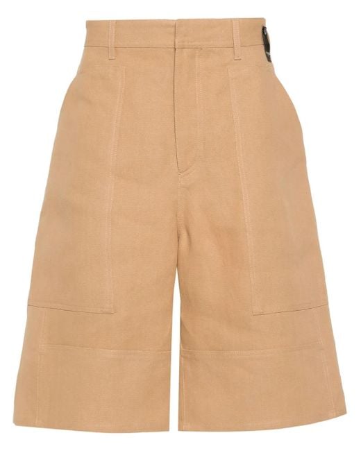 Fendi Natural Canvas Bermuda Shorts for men