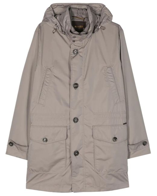 Moorer Gray Torino-Wk Hooded Parka for men