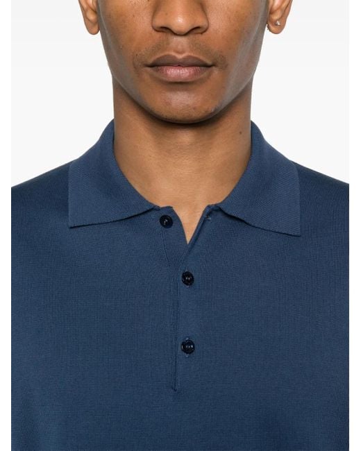 Canali Klassisches Poloshirt in Blue für Herren