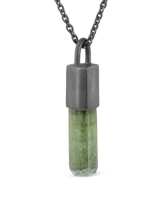Parts Of 4 Green Oxidised Sterling Talisman Tourmaline Necklace