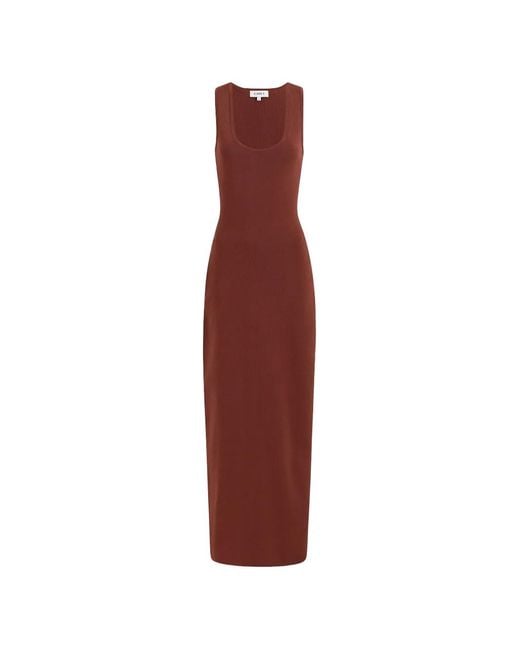 CAYET Purple Nelly Ribbed-Knit Maxi Dress