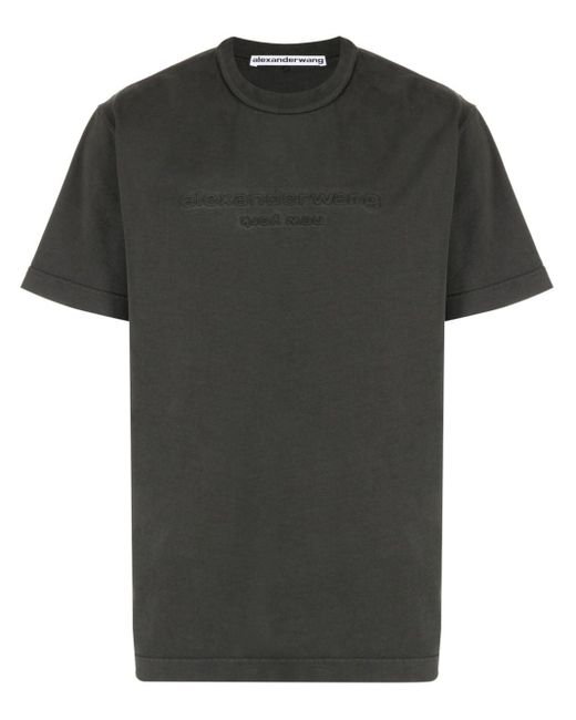 Alexander Wang Black Acid-wash T-shirt Clothing