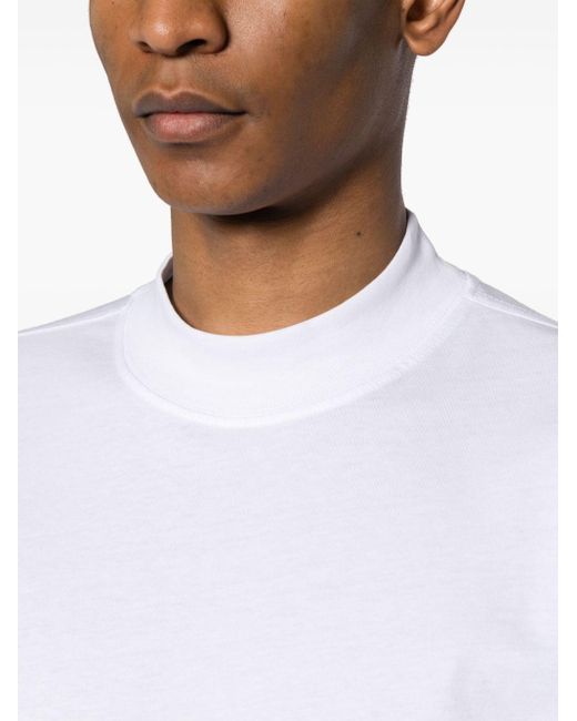 Dries Van Noten White Long-sleeve Cotton T-shirt for men