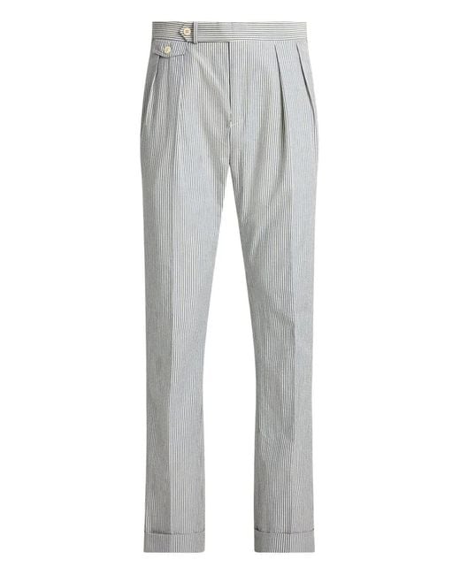 Polo Ralph Lauren Gray Dalton Pleated Trousers for men