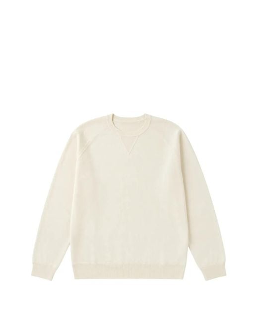 Heritage White Long-Sleeve Sweater for men