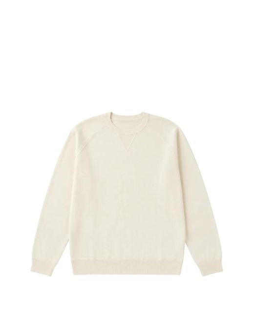 Heritage White Long-Sleeve Sweater for men