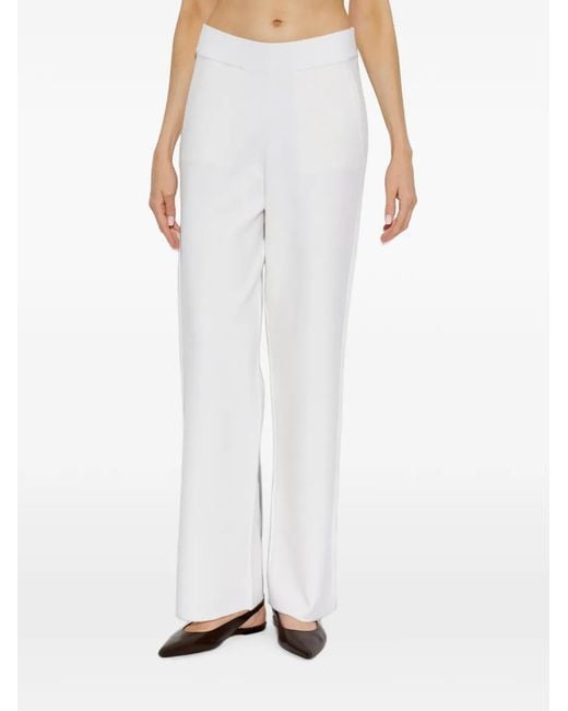 Max Mara White Baldo High-Waisted Trousers
