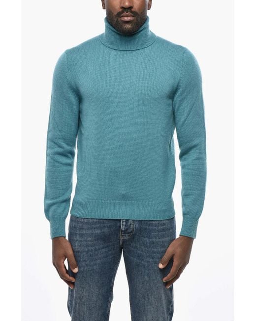 Malo Blue Turtleneck Sweater for men