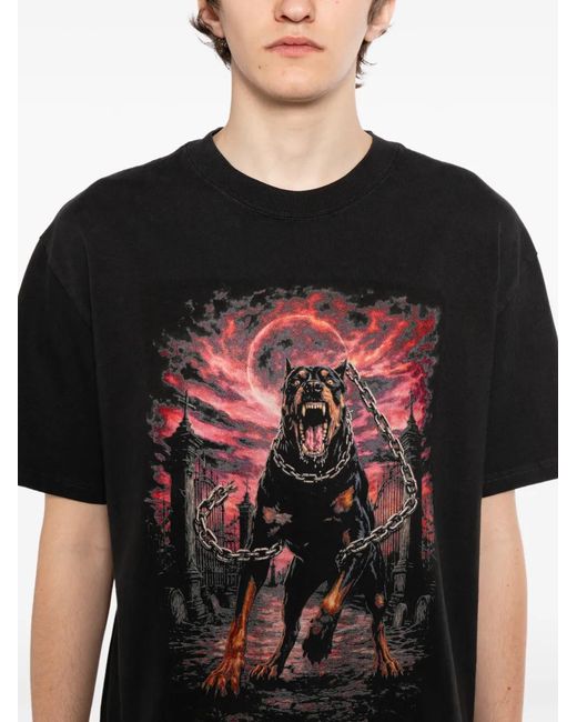 Melt Black Graphic Print T-Shirt for men
