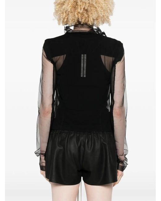 Rick Owens Black Veste De Moto À Manches Longues