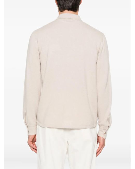 Eleventy Natural Button-Fastening Pocket Shirt for men