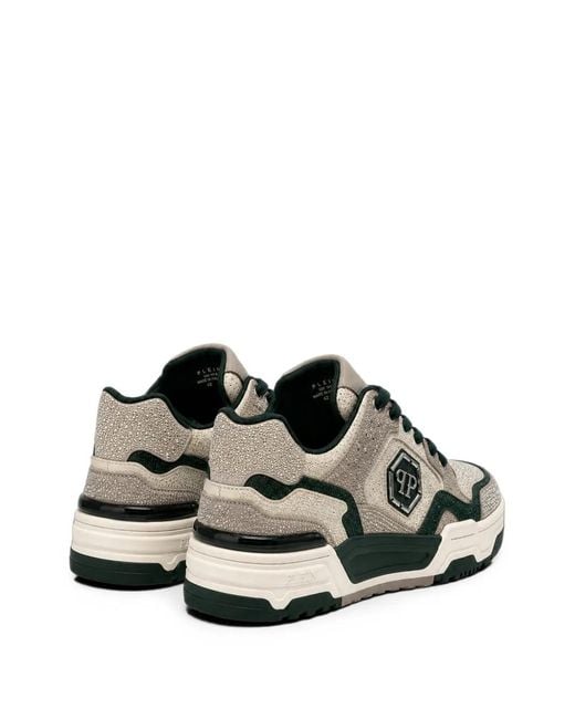 Philipp Plein Natural Low-Top Predator V2 Strass Sneakers for men