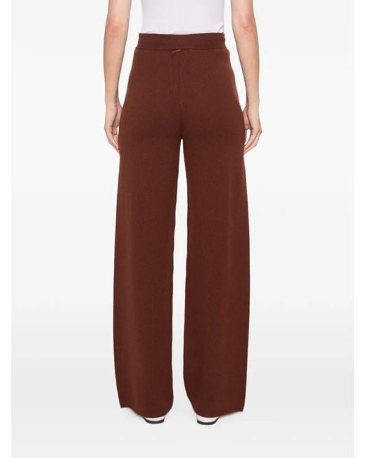 Max Mara Drawstring Cashmere Trousers in het Brown