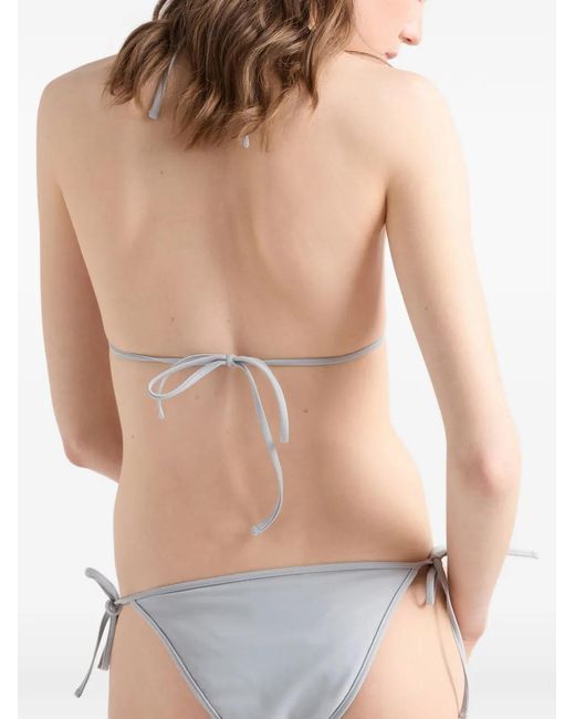 Prada White Jersey Bikini Top