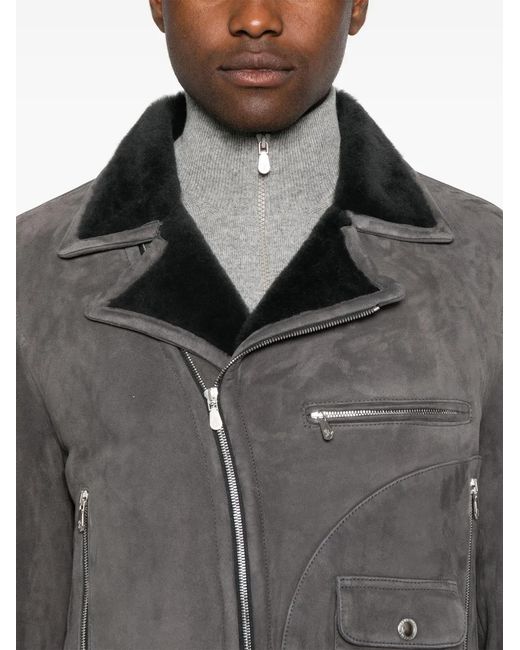 Brunello Cucinelli Gray Fur Jacket for men