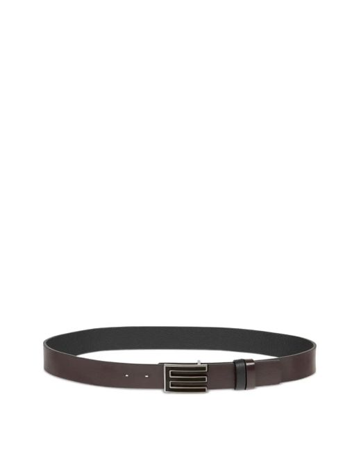 Etro White Reversible Leather Belt for men