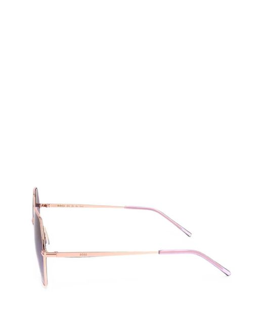 Boss Purple Geometric-Frame Sunglasses