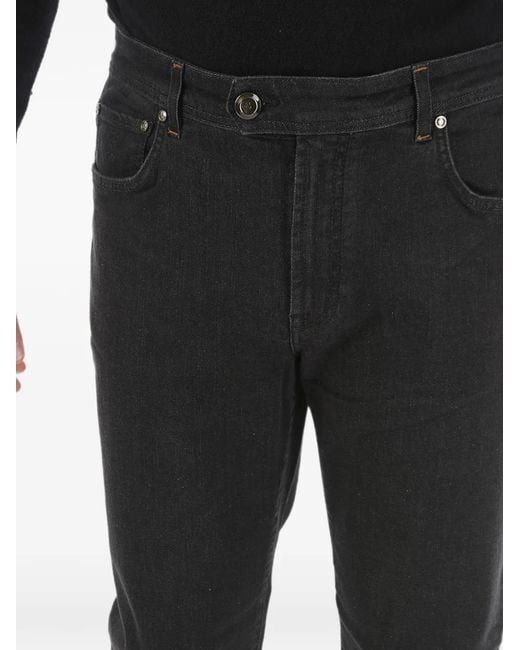 Corneliani Black Straight-Leg Jeans for men
