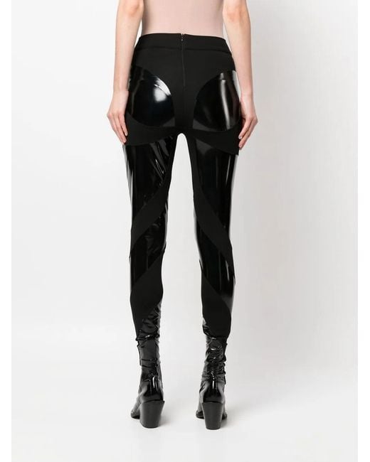 Philipp Plein Black Contrasting Panel Leggings