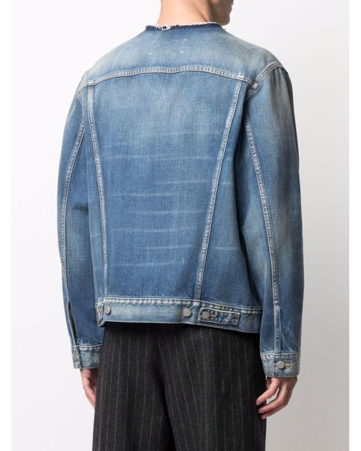 round neck denim jacket