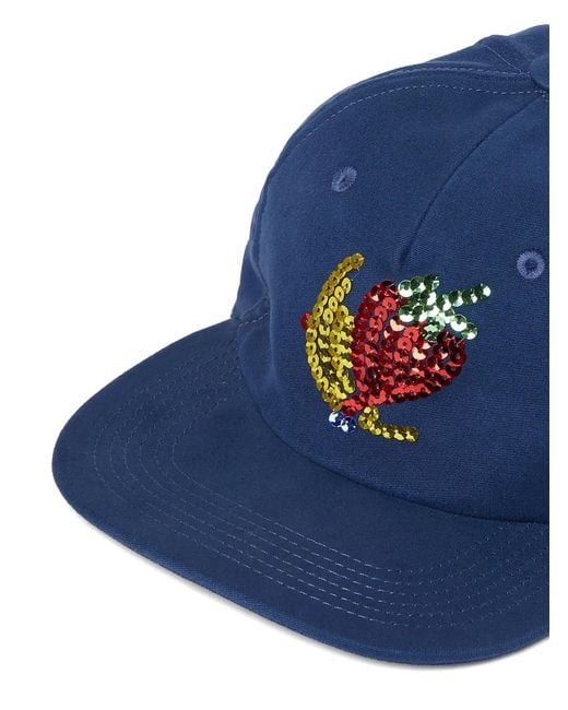 Sky High Farm Blue Sequin-Embellished Cap
