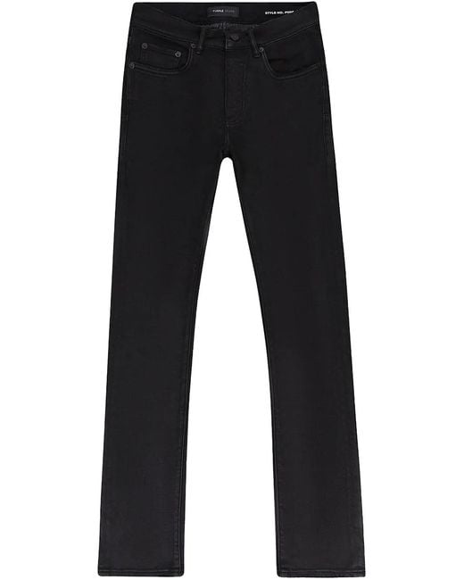 Purple Brand Blue P004 Resin Flare Straight Jeans for men