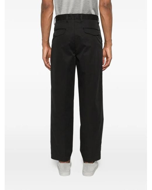 Myths Black Straight Trousers for men