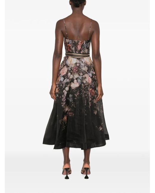 Zimmermann White Valiant Corset Midi Dress