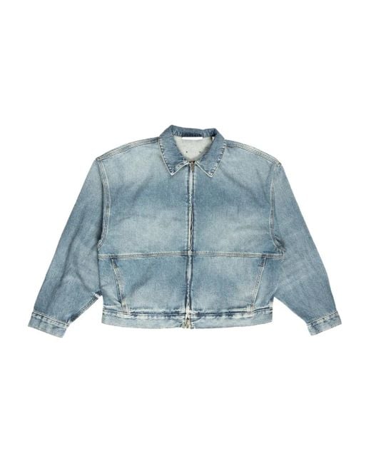 Fear Of God Blue Zip-Front Denim Jacket