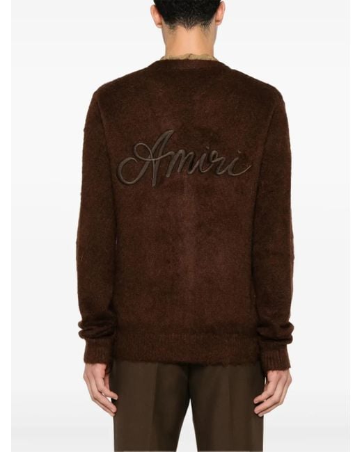 Amiri Brown Ma Swirl Cardigan for men