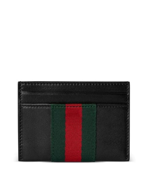 Tarjetero Web Trademark Gucci de hombre de color Black