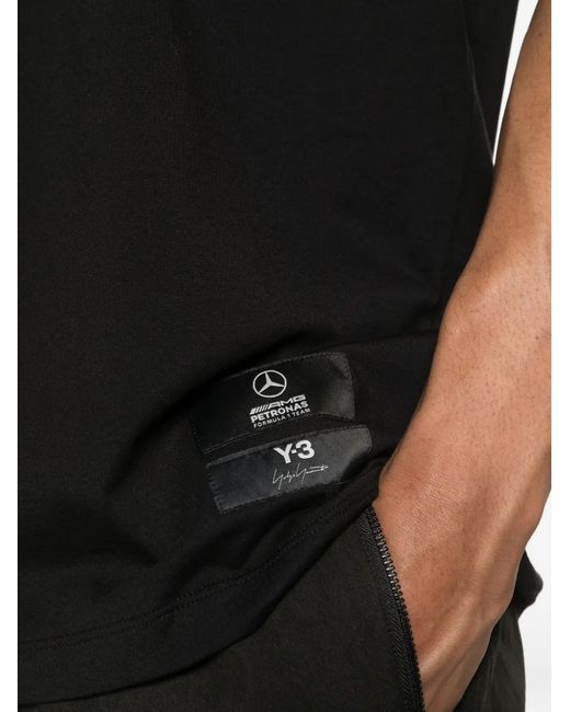 Y-3 Black X Mercedes-Amg T-Shirt Petronas F1 À Manches Courtes for men