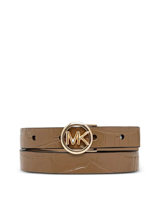 MICHAEL Michael Kors Brown Logo-Buckle Belt