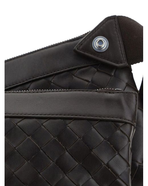 Bottega Veneta Black Intrecciato Duo Shoulder Bag for men