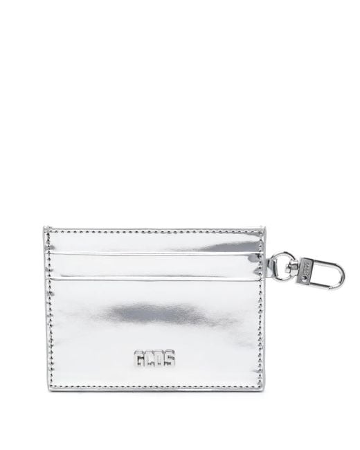 Gcds White Comma Mirror Leather Card Holder