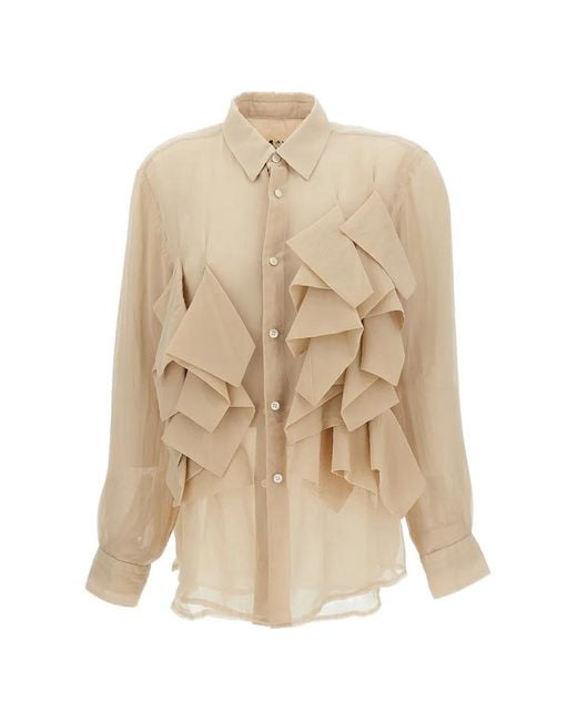 Comme des Garçons Natural Ruffled Shirt