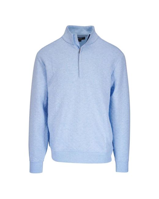 Ralph Lauren Blue Zip Knit Sweater for men